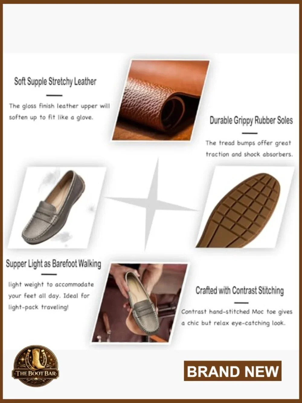 Women's Leather Penny Loafers Slip-Ons Business Casual Dress Shoes